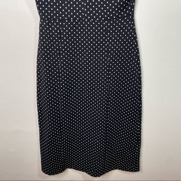 ZARA Black and White Polka Dot Knit Wool Blend Mini Dress | Zara - Picture 5 of 11